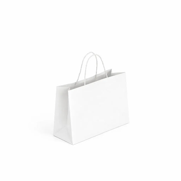 White Extra Small Kraft Paper Bag – 250W × 180H × 100mm