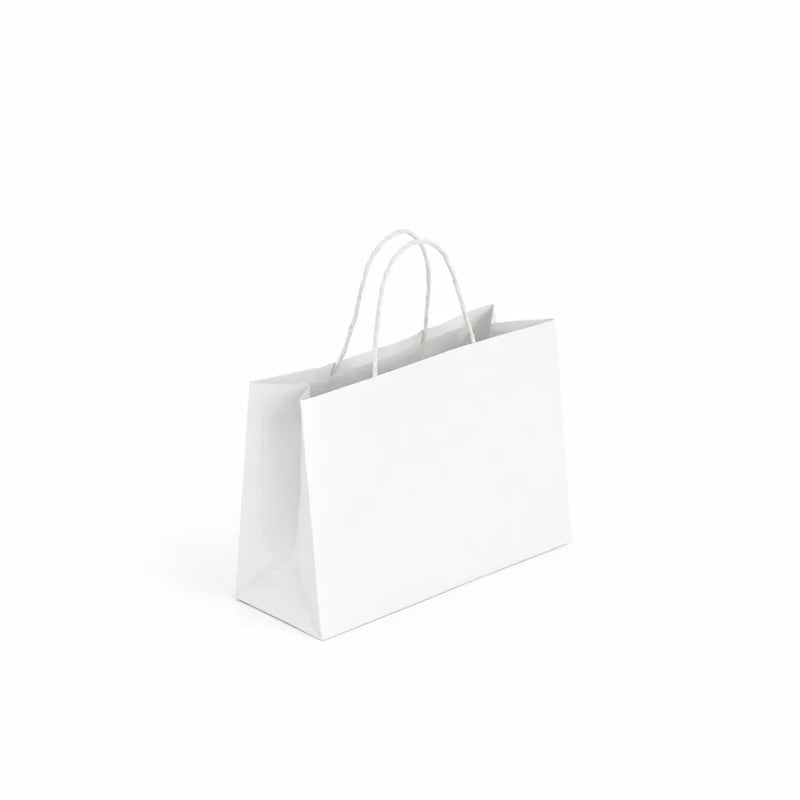 White Extra Small Kraft Paper Bag – 250W × 180H × 100mm